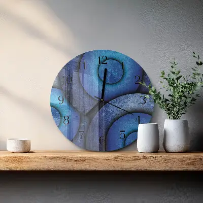 Kulaté skleněné hodiny na zeď Umění kol