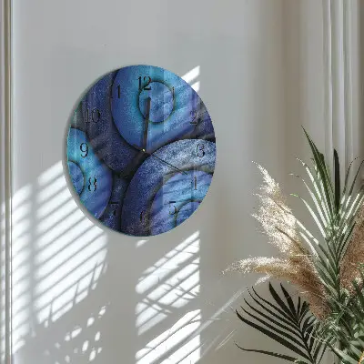 Kulaté skleněné hodiny na zeď Umění kol