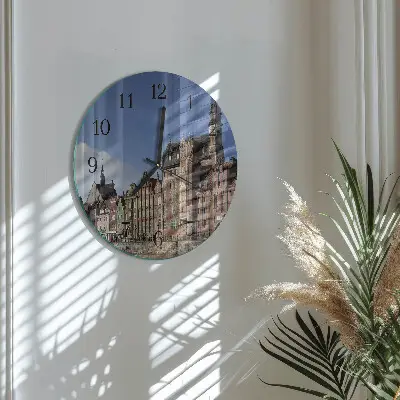 Hodiny na skle kulaté Gdaňsk