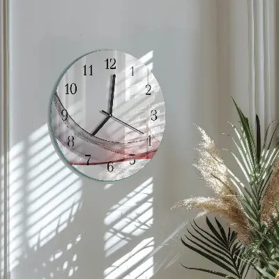 Nástěnné hodiny skleněné kulaté Abstrakce
