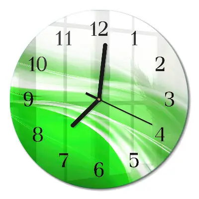 Hodiny s fotkou skleněné kulaté Abstrakce