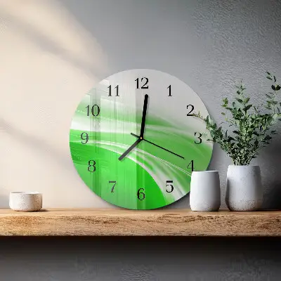 Hodiny s fotkou skleněné kulaté Abstrakce