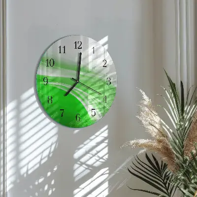 Hodiny s fotkou skleněné kulaté Abstrakce