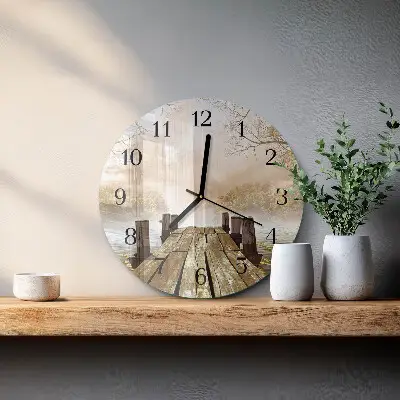 Kulaté skleněné hodiny na stěnu Síť