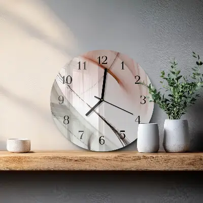 Nástěnné hodiny skleněné kulaté Abstrakce