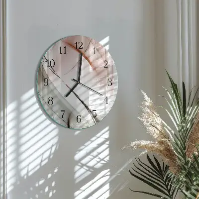 Nástěnné hodiny skleněné kulaté Abstrakce