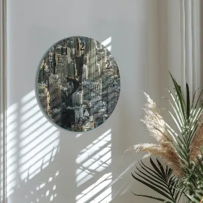 Kulaté skleněné hodiny na zeď Horizont