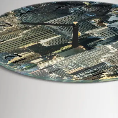 Kulaté skleněné hodiny na zeď Horizont