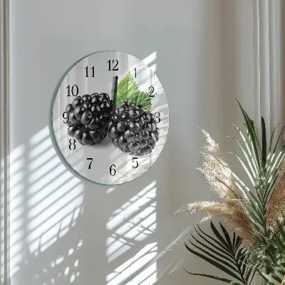 Hodiny na skle kulaté Ostružiny