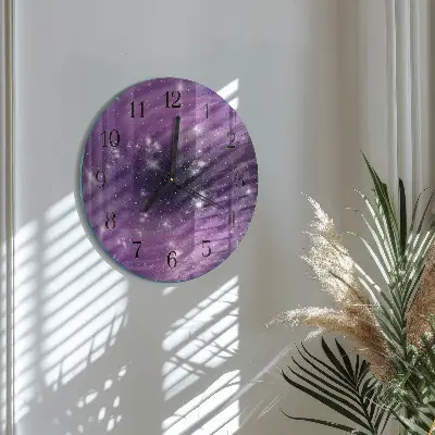 Hodiny na skle kulaté Abstrakce