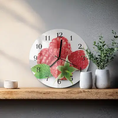 Nástěnné hodiny skleněné kulaté Maliny