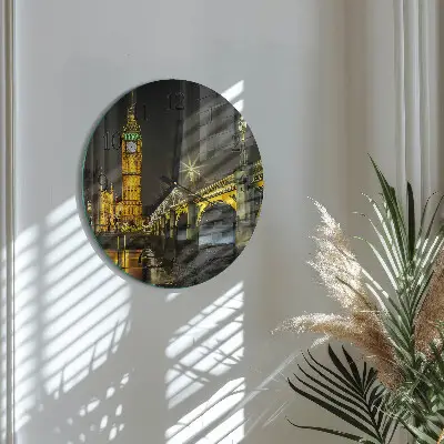 Kulaté skleněné hodiny na zeď Londýn