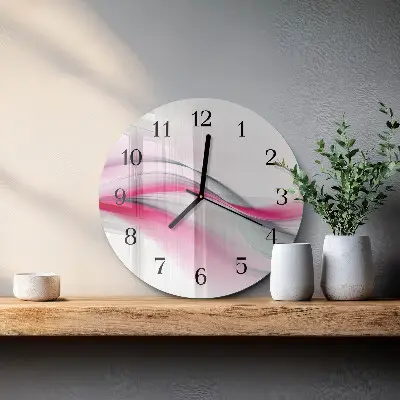 Hodiny na skle kulaté Abstrakce