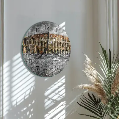 Nástěnné hodiny skleněné kulaté Koloseum