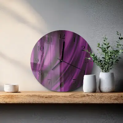 Hodiny s fotkou skleněné kulaté Abstrakce