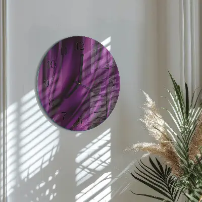 Hodiny s fotkou skleněné kulaté Abstrakce