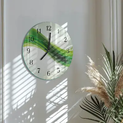 Hodiny s fotkou skleněné kulaté Abstrakce