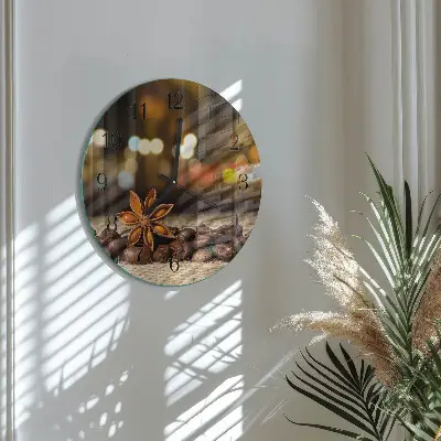 Hodiny na skle kulaté Anýz