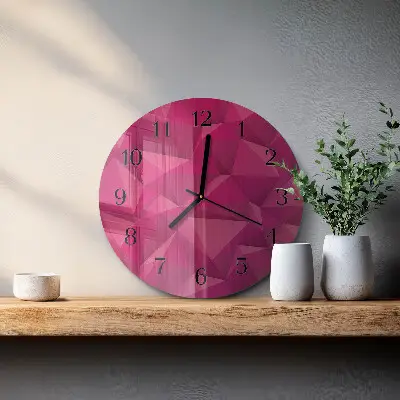 Kulaté skleněné hodiny na stěnu Abstrakce