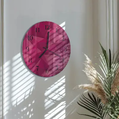 Kulaté skleněné hodiny na stěnu Abstrakce