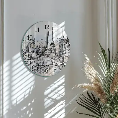 Hodiny na skle kulaté Památky
