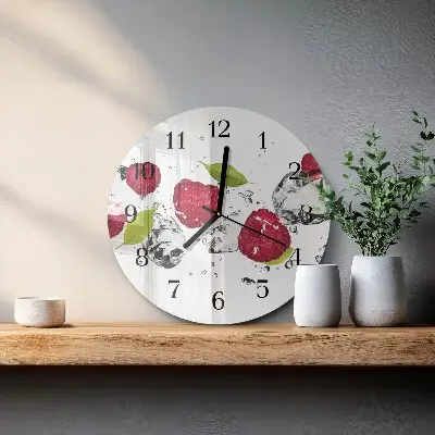 Kulaté skleněné hodiny na zeď Maliny