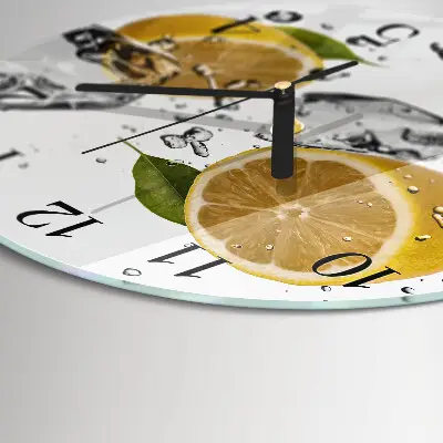 Hodiny na skle kulaté Citrus