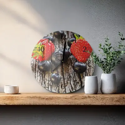 Kulaté skleněné hodiny na stěnu Bobule