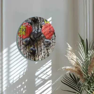 Kulaté skleněné hodiny na stěnu Bobule