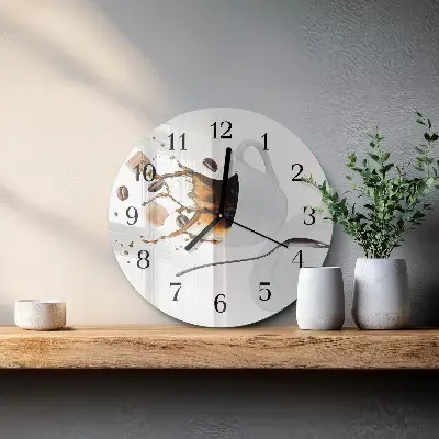 Hodiny s fotkou skleněné kulaté Džbánek