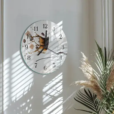 Hodiny s fotkou skleněné kulaté Džbánek