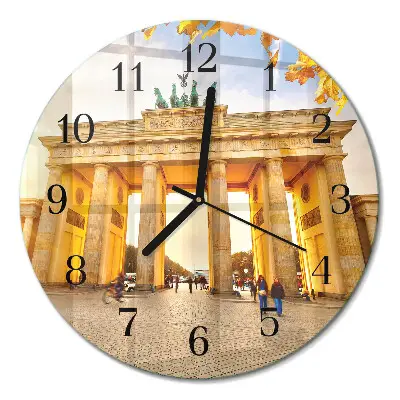 Nástěnné hodiny skleněné kulaté Berlín