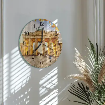 Nástěnné hodiny skleněné kulaté Berlín