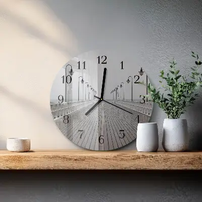 Nástěnné hodiny skleněné kulaté Molo