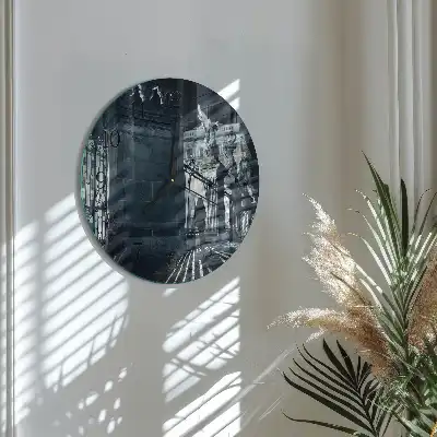 Kulaté skleněné hodiny na zeď Hradčany