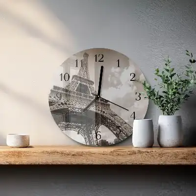 Kulaté skleněné hodiny na zeď Paříž