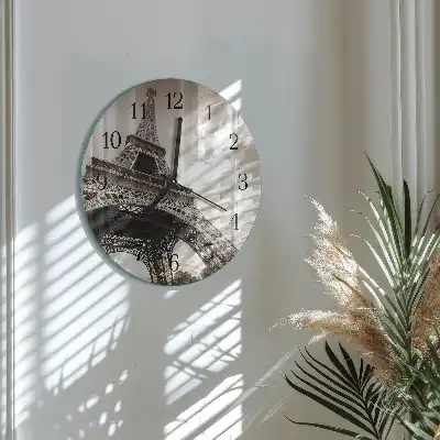 Kulaté skleněné hodiny na zeď Paříž