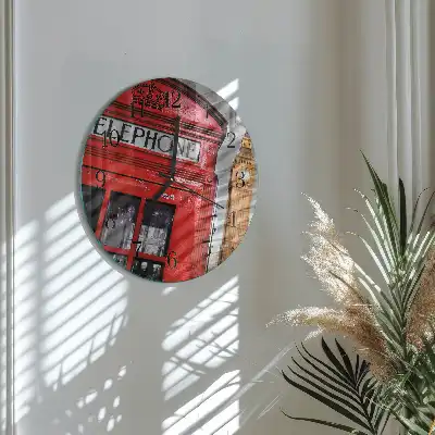 Hodiny na skle kulaté Londýn