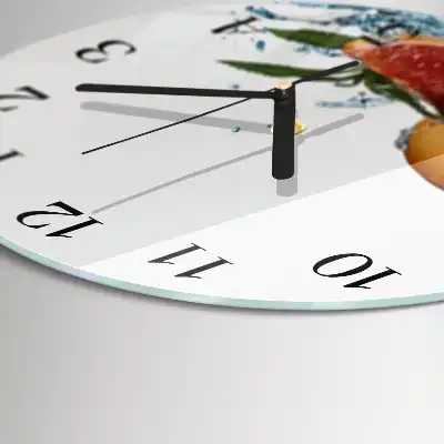 Kulaté skleněné hodiny na zeď Grapefruit