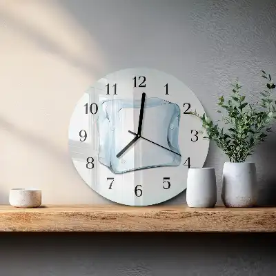 Hodiny na skle kulaté Led