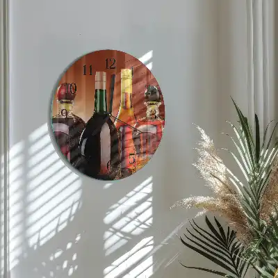 Kulaté skleněné hodiny na stěnu Duchové