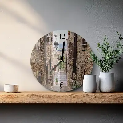 Kulaté skleněné hodiny na zeď Avenue