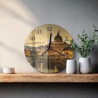 Hodiny na skle kulaté Bazilika