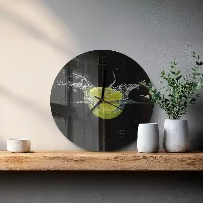Hodiny na skle kulaté Citrus