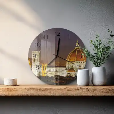 Nástěnné hodiny skleněné kulaté Bazilika