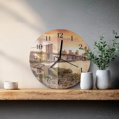 Hodiny na skle kulaté Město mostů