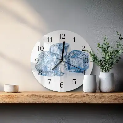 Kulaté skleněné hodiny na stěnu Led