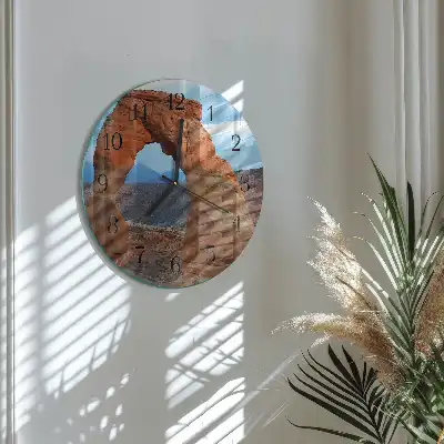 Kulaté skleněné hodiny na stěnu Velký kaňon
