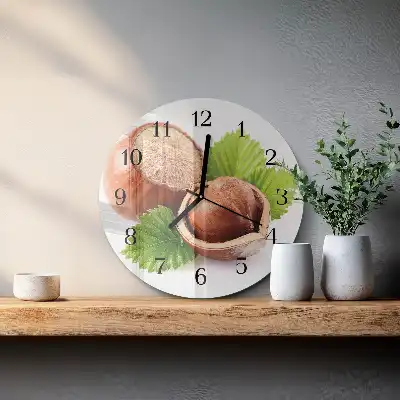 Hodiny s fotkou skleněné kulaté Kameny v písku
