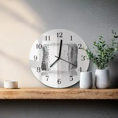 Nástěnné hodiny skleněné kulaté Led